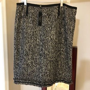 Talbots black and white skirt NWT